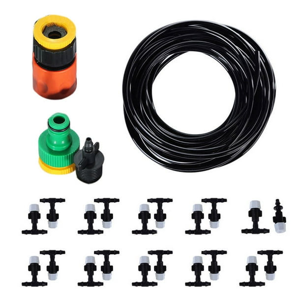 Outdoor Garden Misting Cooling System Fitting 4/7mm Hose 10pcs Water Nozzles Kit